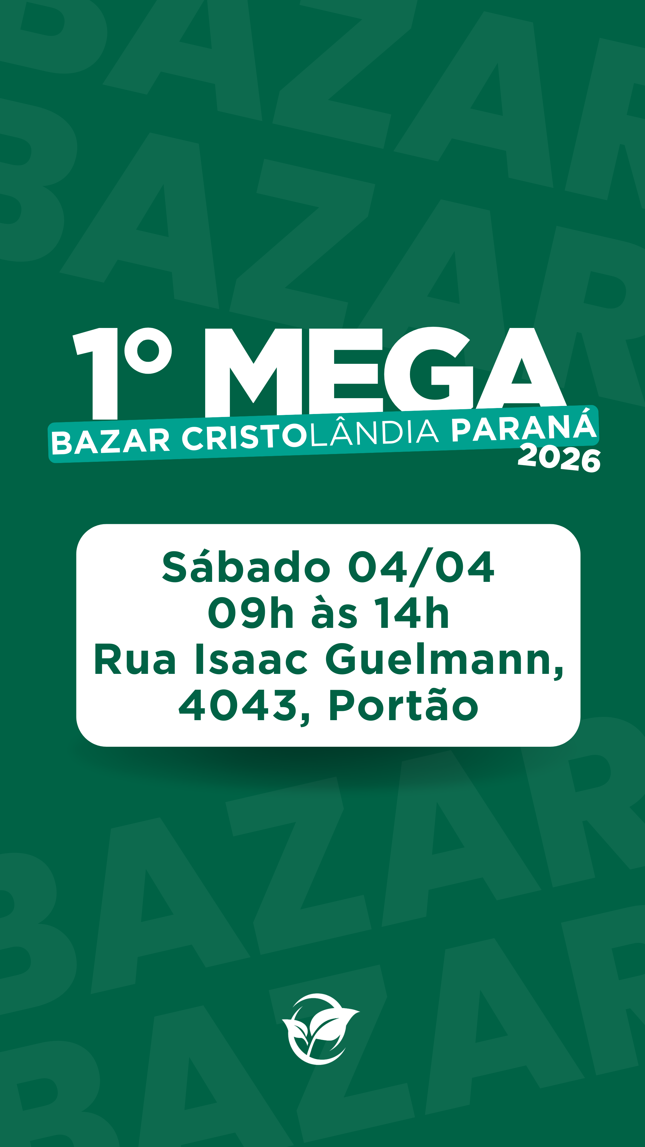 1º Mega Bazar Cristolândia Paraná 2026 04/04