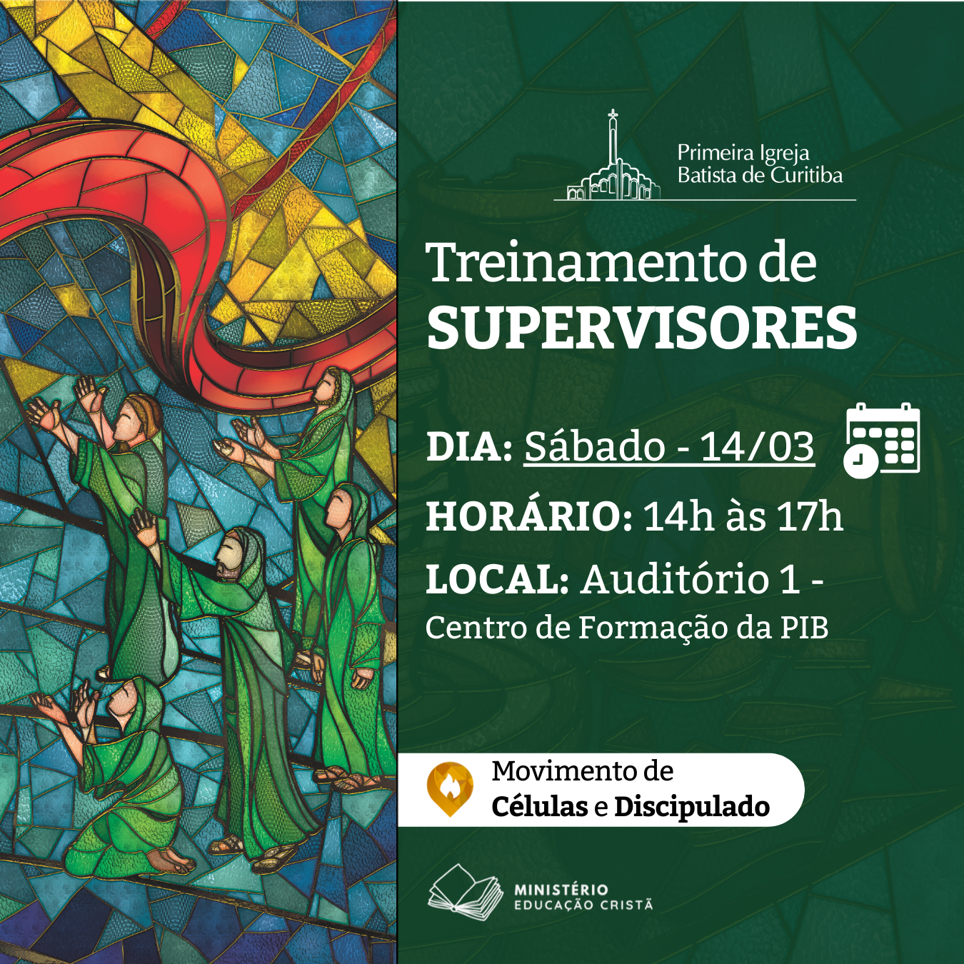 Está chegando o nosso Treinamento de Supervisores de Célula! 14/03