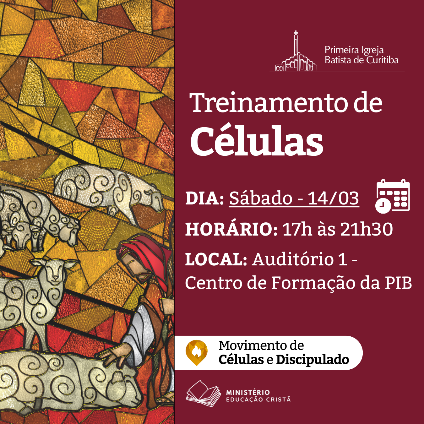 Está chegando o nosso Treinamento de Células! |  14/03