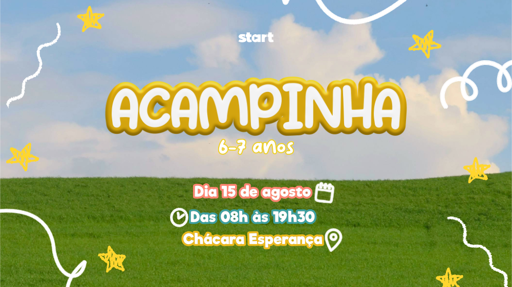 Acampinha: um dia especial para crianças de 6 e 7 anos