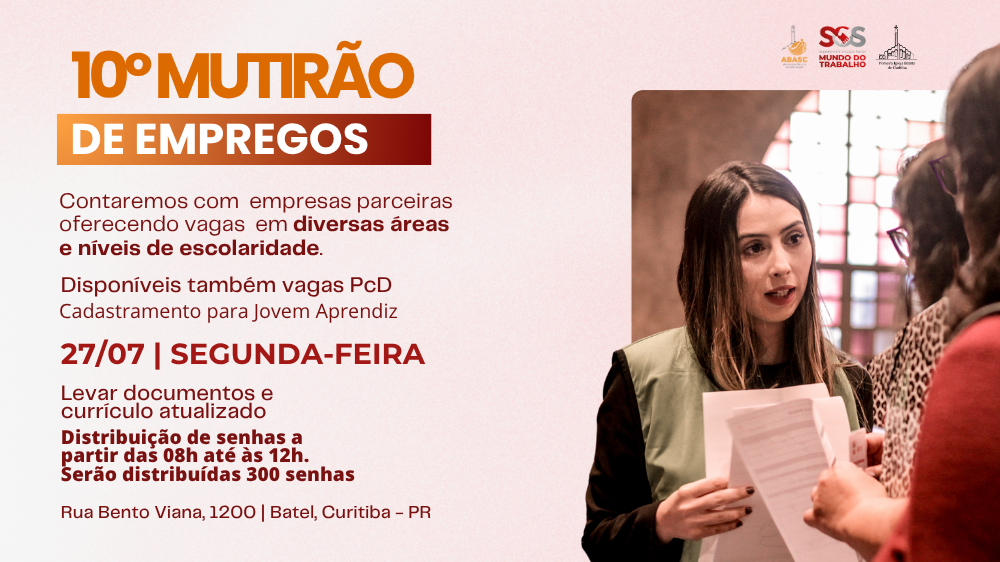 10º Mutirão de Empregos na PIB Curitiba